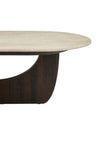 Japandi Couchtisch Torino Travertin Walnuss