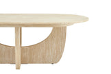 Couchtisch ARMOY Japandi Travertin optik 130 cm
