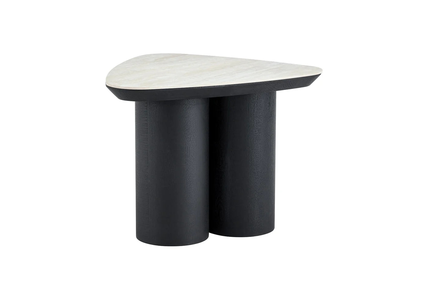 2-in-1 Couchtisch-Set RIMOGNE MDF Keramik Weiß
