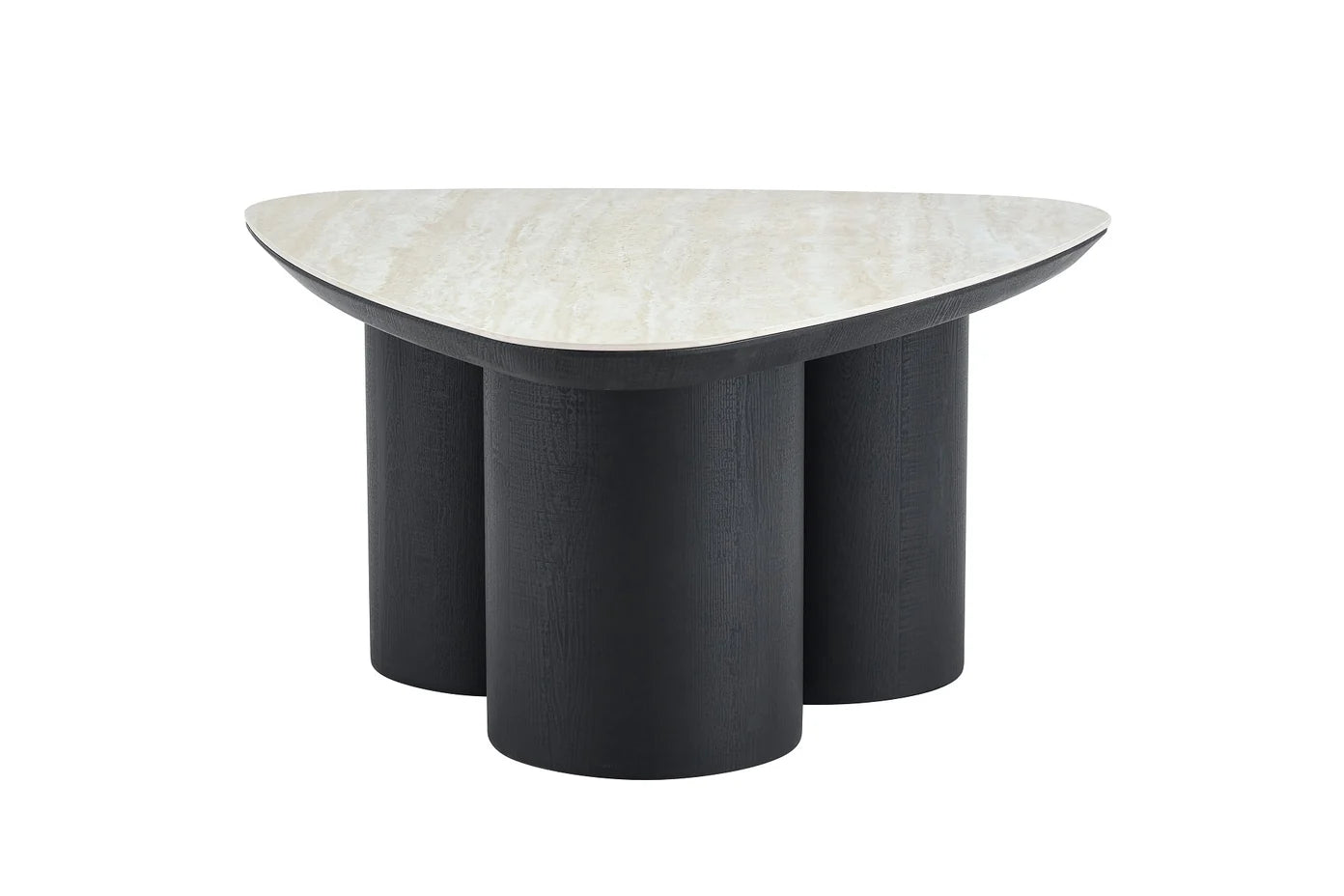 2-in-1 Couchtisch-Set RIMOGNE MDF Keramik Weiß