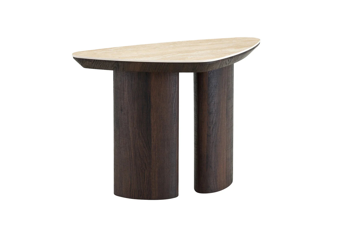 2IN1 Couchtisch-Set CHERON Keramik Travetin Optik