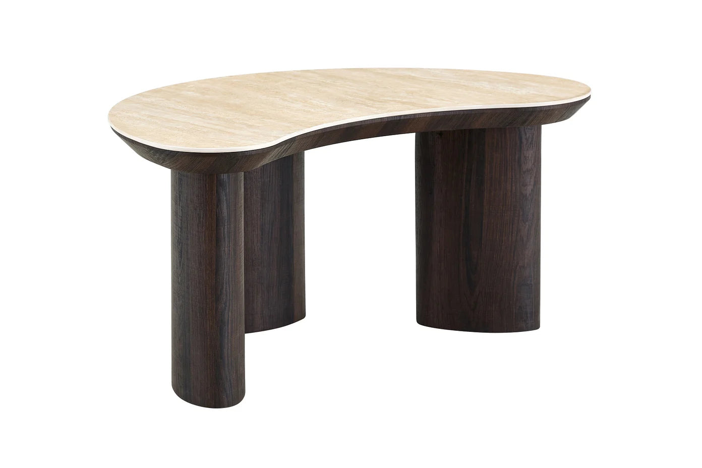 2IN1 Couchtisch-Set CHERON Keramik Travetin Optik