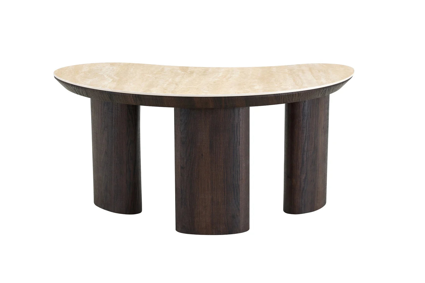 2IN1 Couchtisch-Set CHERON Keramik Travetin Optik