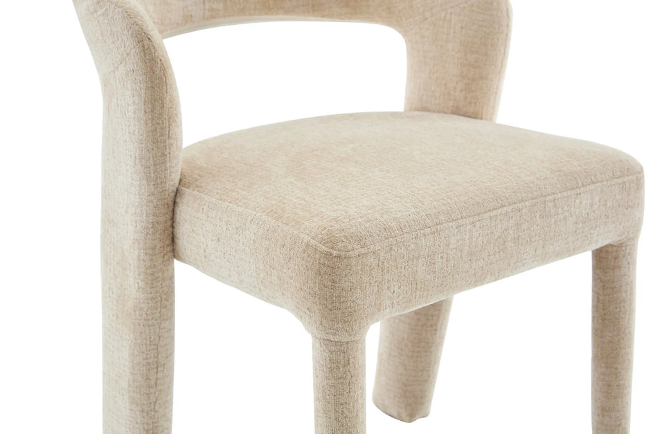 Anduz Bouclé Creme Stuhl