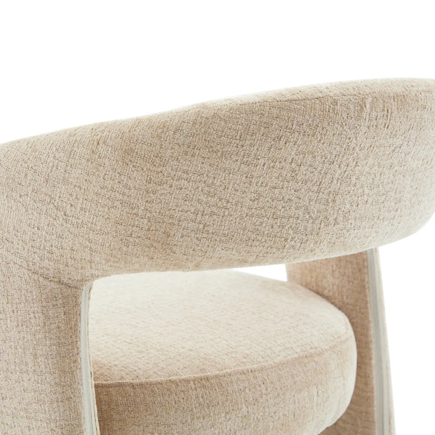 Anduz Bouclé Creme Stuhl
