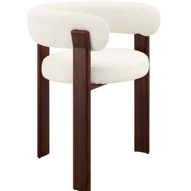 Tavia  Stuhl Creme Walnuss
