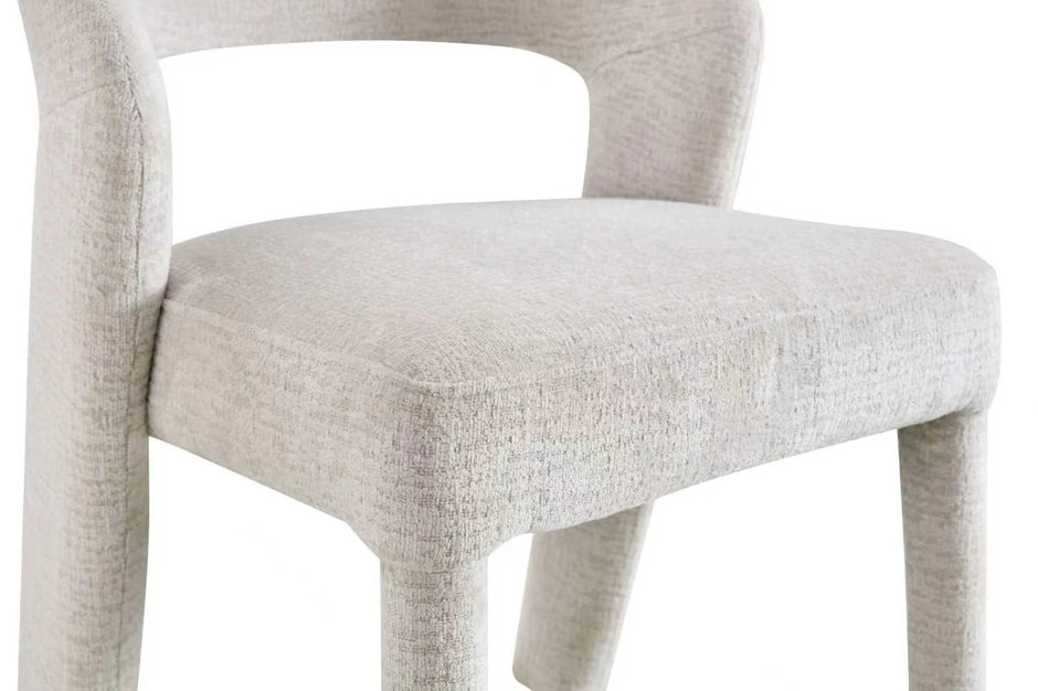 Anduz Bouclé Stone Stuhl