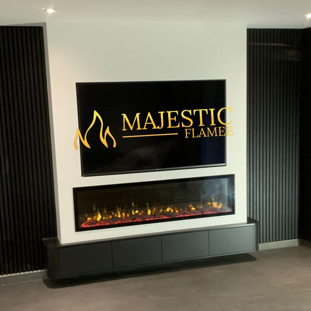 Curved Sideboard Anthrazitschwarz