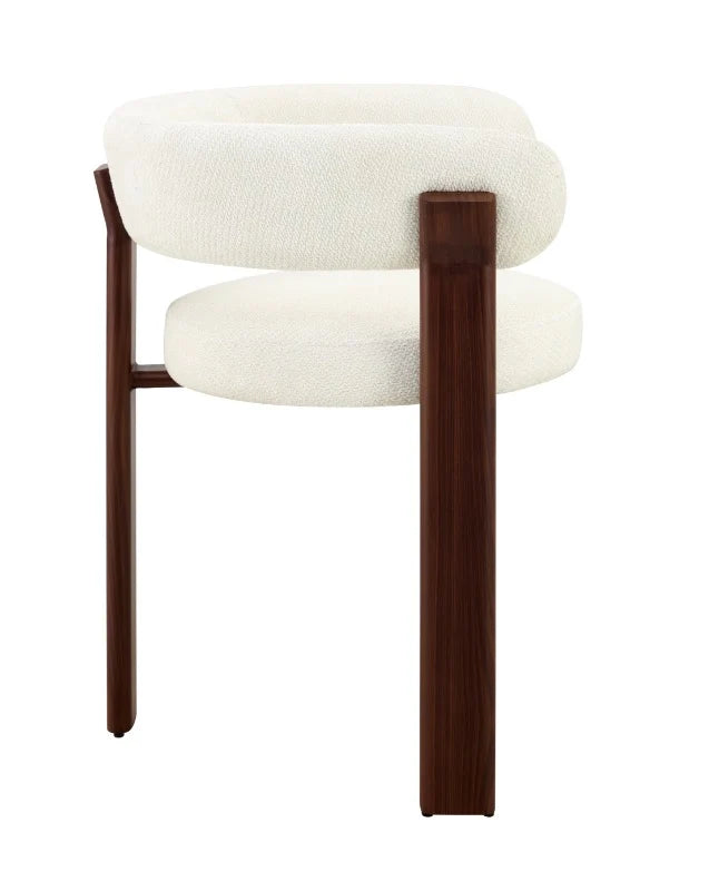 Tavia  Stuhl Creme Walnuss