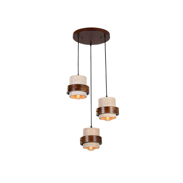 Travertine Tripple Lampe