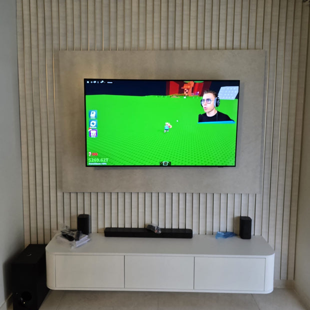 Wandpaneele Weiß 270x12 cm Moderne Wandverkleidung Innenbereich