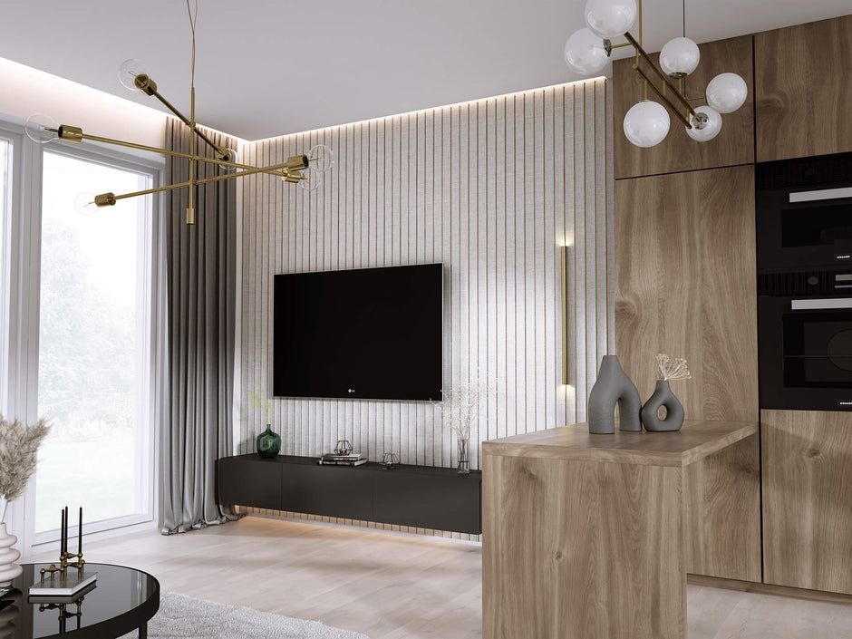 Wandpaneele Weiß 270x12 cm Moderne Wandverkleidung Innenbereich