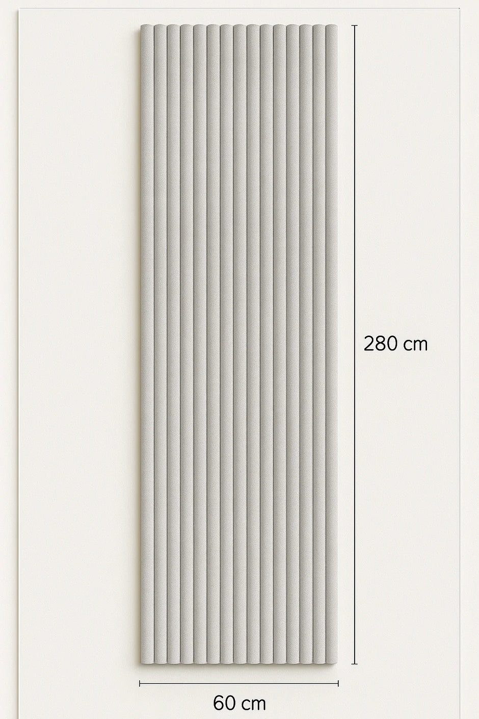 Wildleder Paneele Japandi Beige 280x60 cm  Akustik Wandpaneele