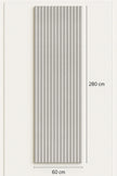 Wildleder Paneele Japandi Beige 280x60 cm  Akustik Wandpaneele