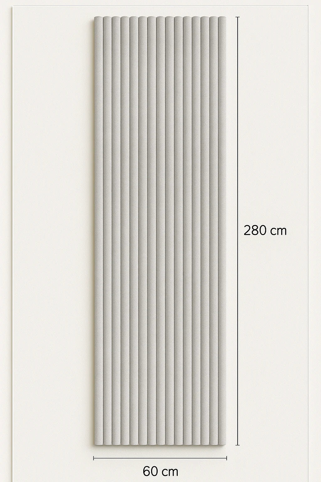 Wildleder Paneele Japandi Beige 280x60 cm  Akustik Wandpaneele