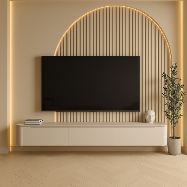 Curved Sideboard Beige