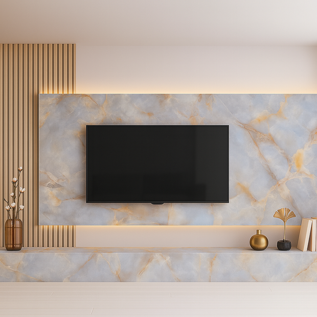 PVC Marmorplatte Hochglanz Vercini  250x122x0,3cm
