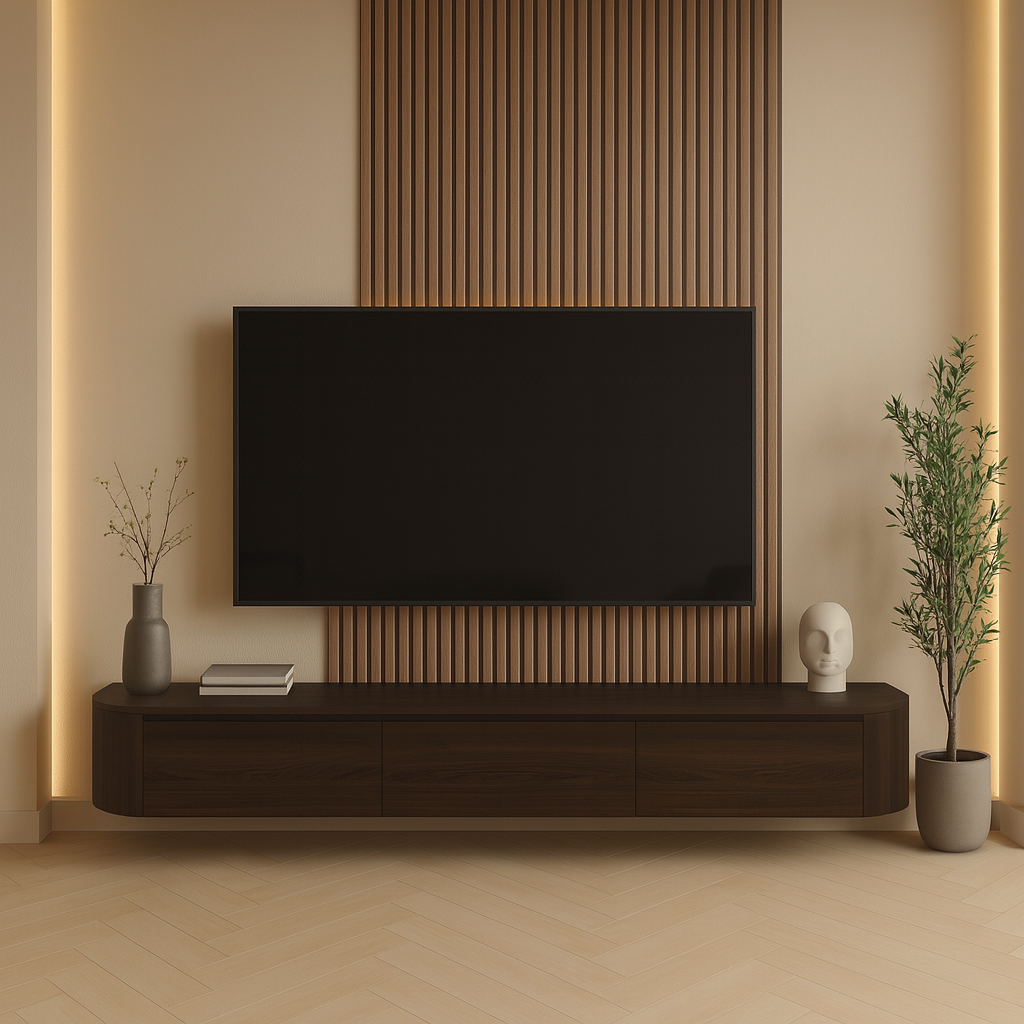 Curved Sideboard Walnuss