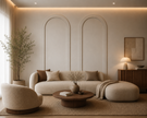 Ovale MDF Paneele 70 x 235 cm | Moderne Wandgestaltung