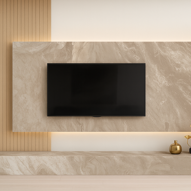 SPC Marmorplatte Matt Tornado Beige  260x120x0,3cm