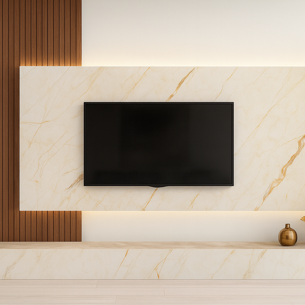 PVC Marmorplatte Hochglanz Capuccino 250x120x0,3cm
