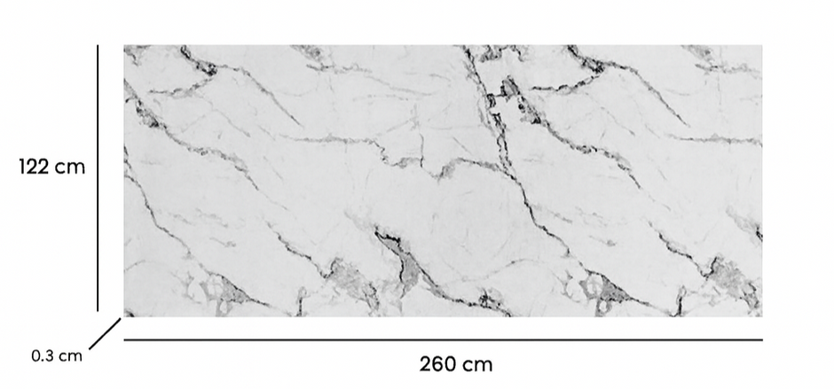 SPC Marmorplatte Matt Le Beige 260x120x0,3cm