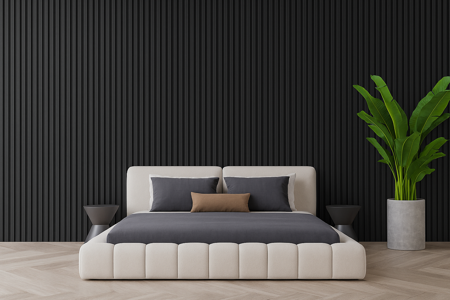 Akustikpaneele Black Dubai 280x60x22 mm