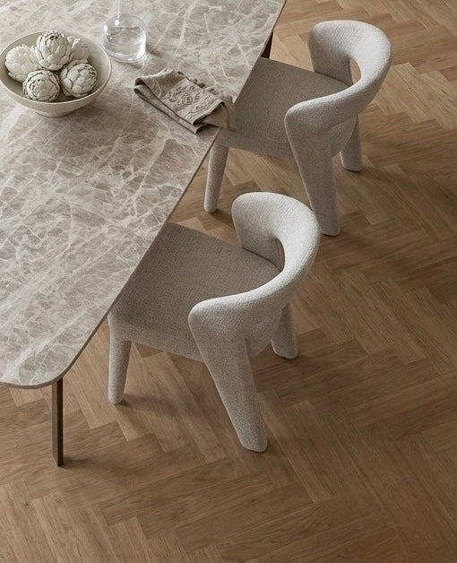 Anduz Bouclé Stone Stuhl