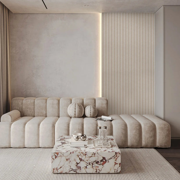 Wave Paneele helles Beige 270x25 cm Wandpaneele