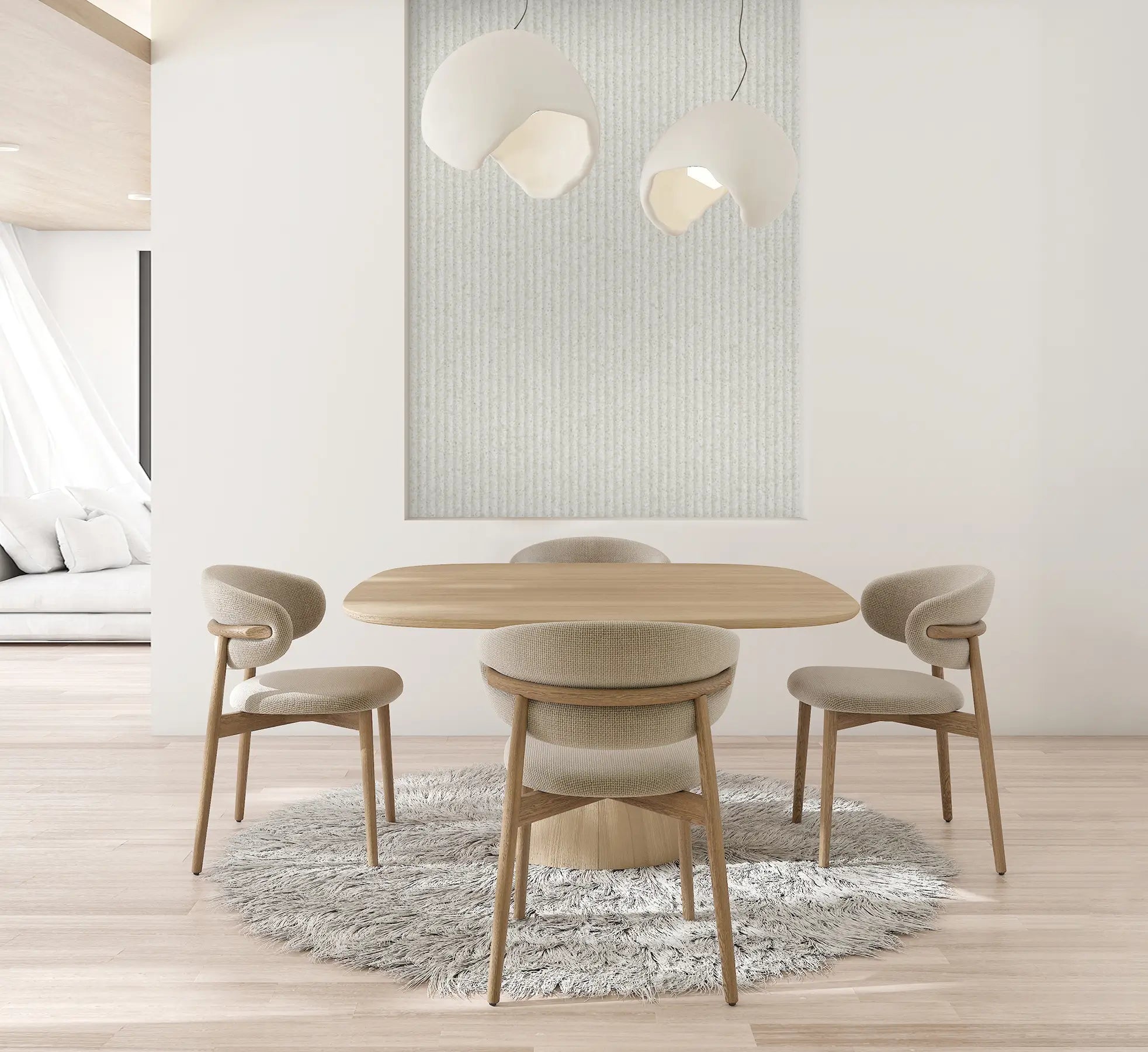 Wave Paneele Creme 270x25 cm Wandpaneele