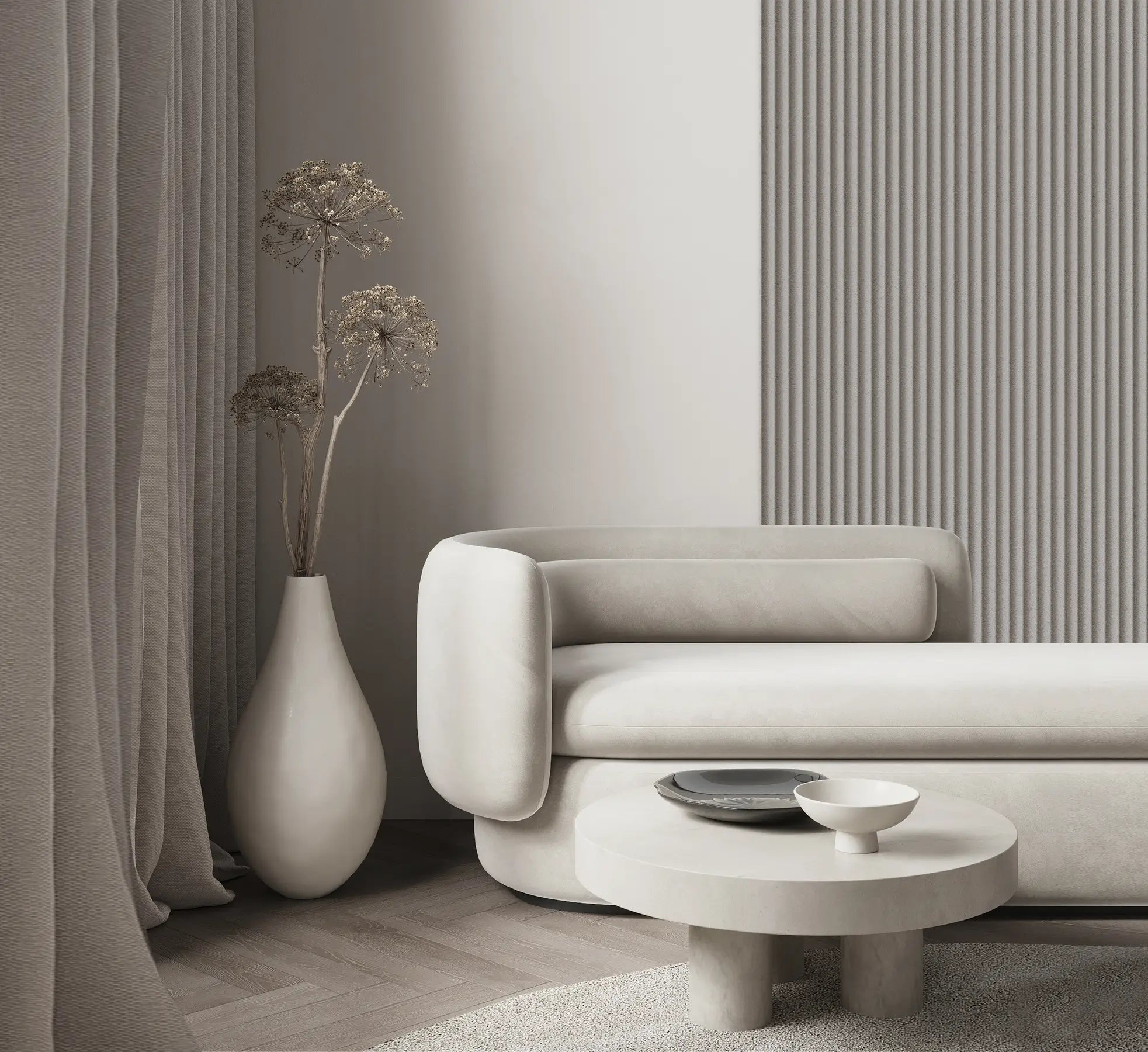 Wave Paneele Grau 270x25 cm Wandpaneele