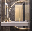 Halbmond Spiegel 160 × 100 cm mit LED Beleuchtung
