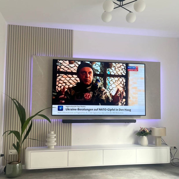 Curved Sideboard Weiß