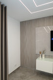Wandpaneele Grau 270x12 cm Moderne Wandverkleidung Innenbereich