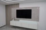 Wandpaneele Grau 270x12 cm Moderne Wandverkleidung Innenbereich
