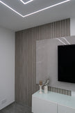 Wandpaneele Grau 270x12 cm Moderne Wandverkleidung Innenbereich