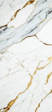 PVC Marmorplatte Hochglanz Gold White 260x120x0,3cm