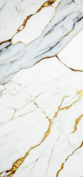 Classic PVC Marmorplatte Hochglanz Gold White 260x122x0,2cm