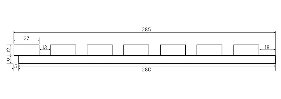 Akustikpaneele Rustic  270x28,5x2,1 cm