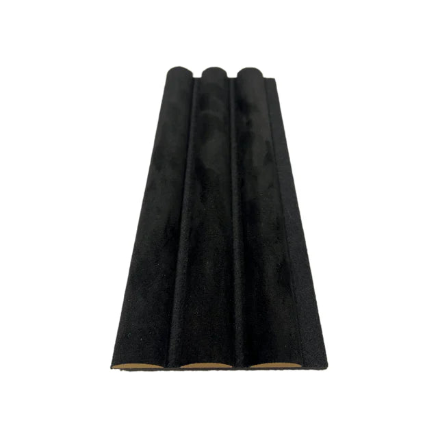 Wildleder Paneele Japandi Schwarz 280x60 cm  Akustik Wandpaneele