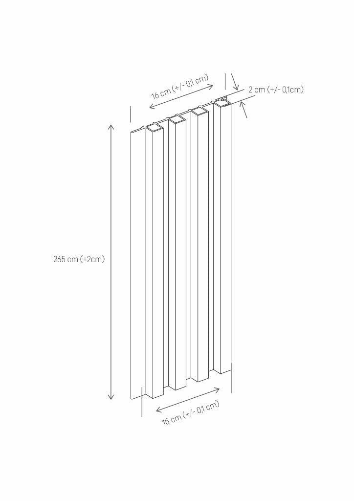 MPC Paneel Eiche Lamellenpaneel M 265x16 cm