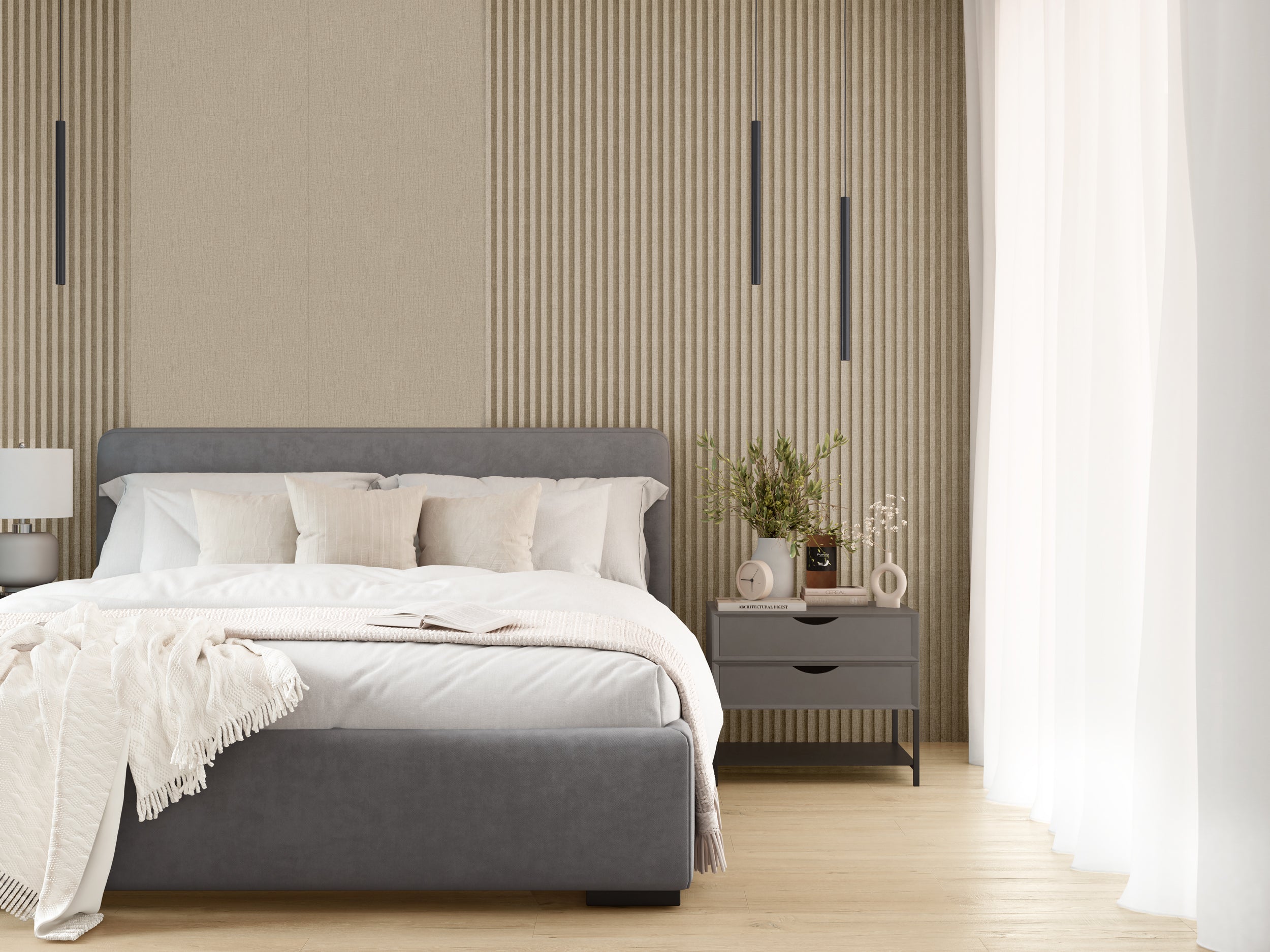 MPC Paneel Beige Leine Lamellenpaneel M 265x16 cm