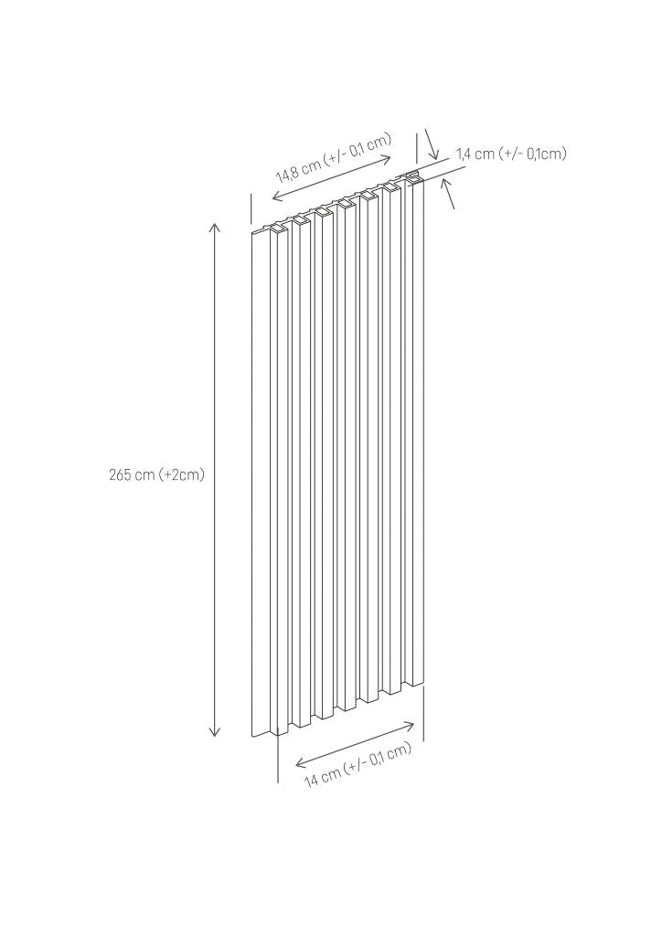 MPC Paneel Brushed Steel Lamellenpaneel S 265x14,8 cm