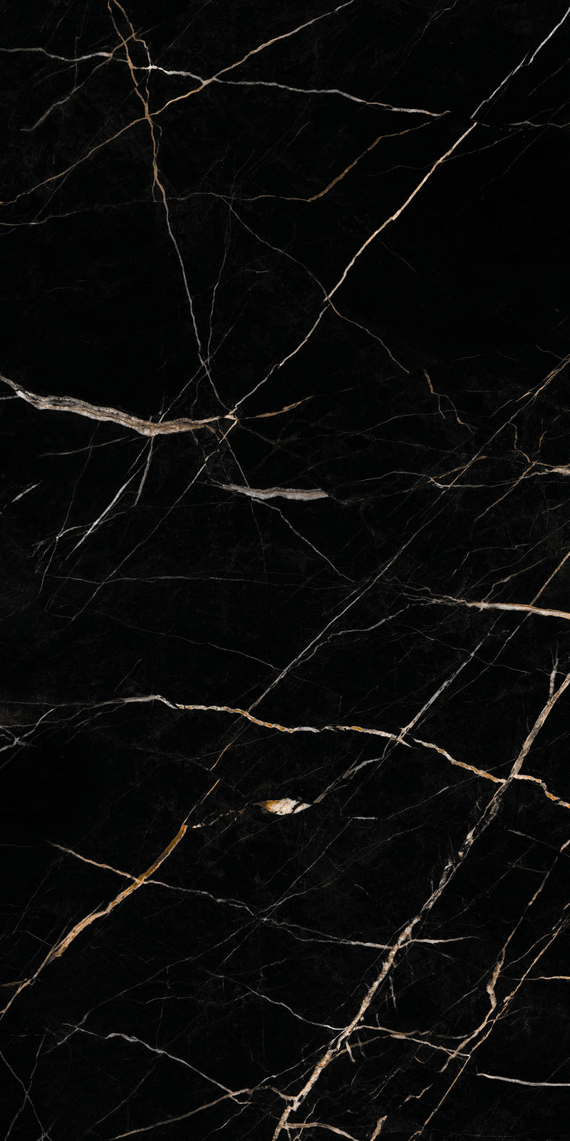 SPC Marmorplatte glänzend Calacatta Black  265x120x0,4cm