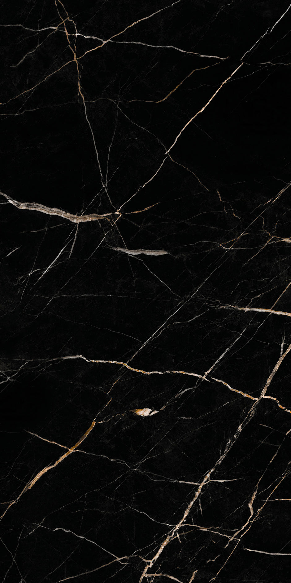 SPC Marmorplatte glänzend Calacatta Black  265x120x0,4cm