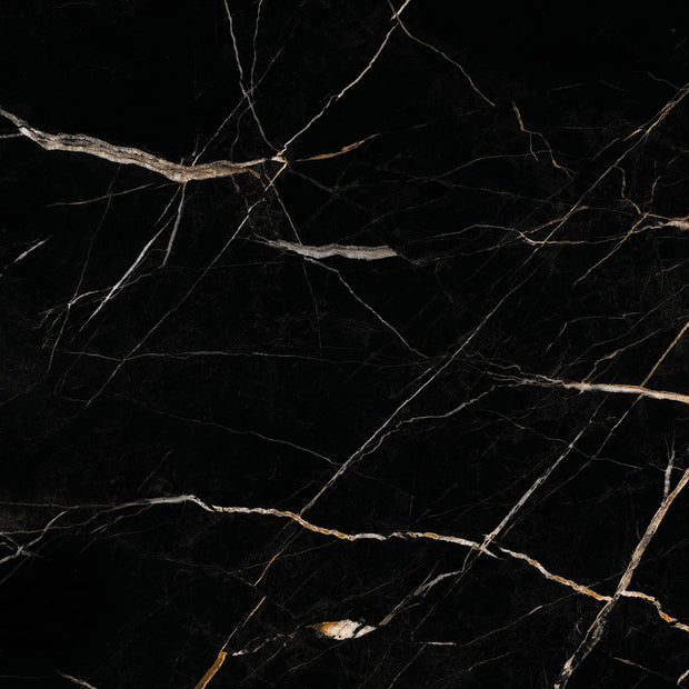 SPC Marmorplatte glänzend Calacatta Black  265x120x0,4cm