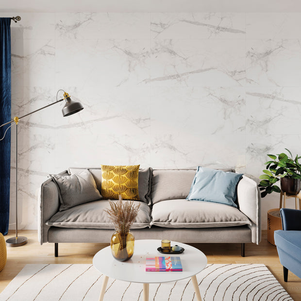 SPC Marmorplatte Matt White Snow 265x120x0,4cm