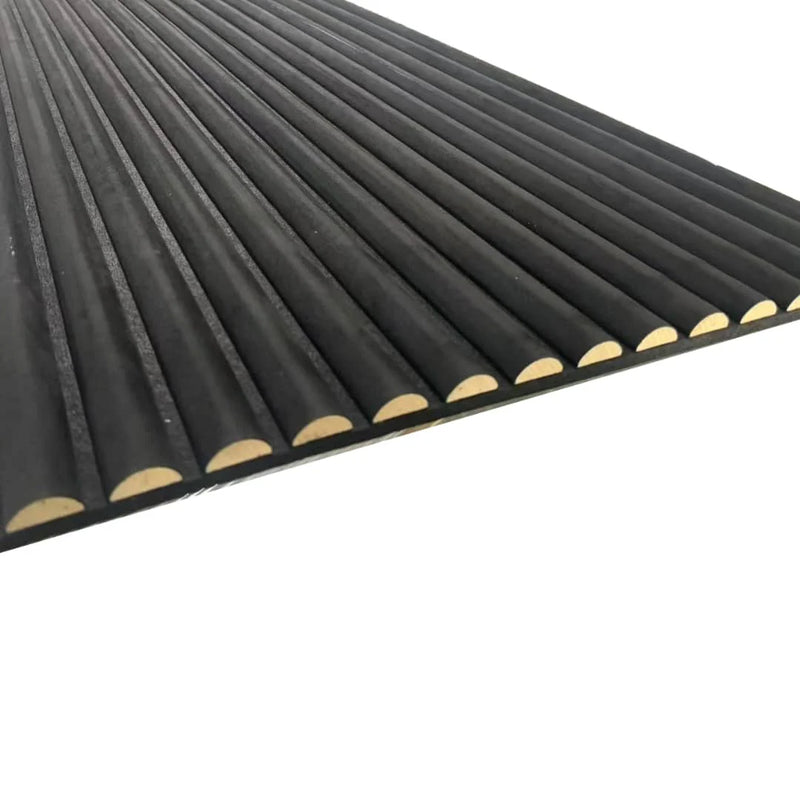Wildleder Paneele Japandi Schwarz 270x60 cm  Akustik Wandpaneele