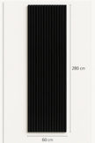 Wildleder Paneele Japandi Schwarz 280x60 cm  Akustik Wandpaneele
