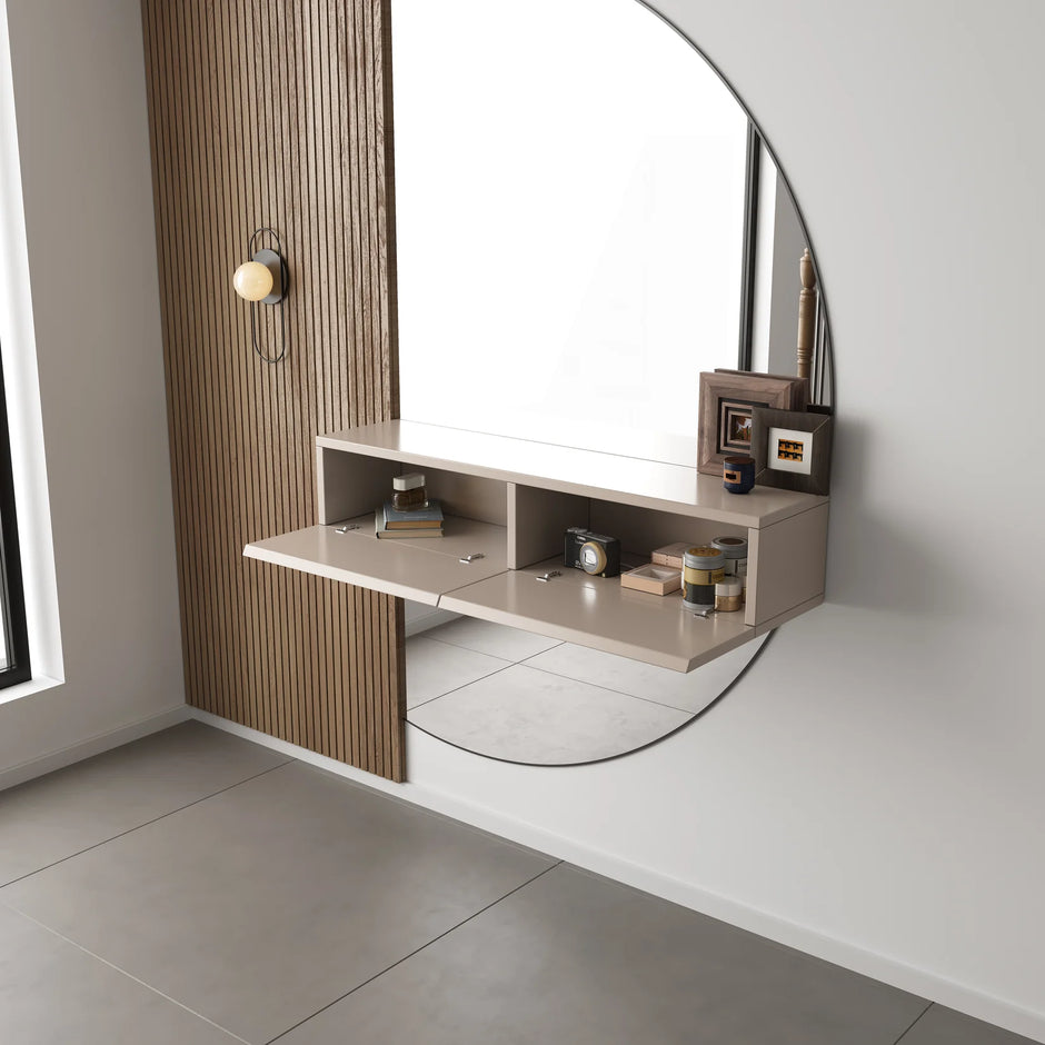 Flurkommode Japandi Beige 100 cm Soft Close Wandkommode